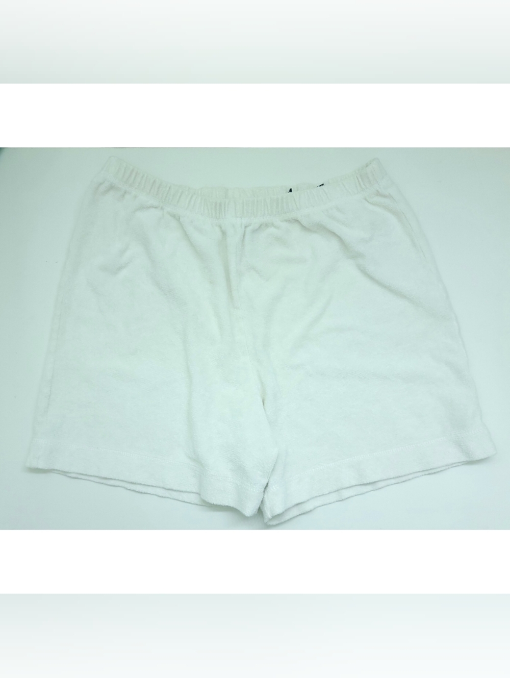 Erika Sport Vintage Terry Cotton Shorts Medium White Y2K
